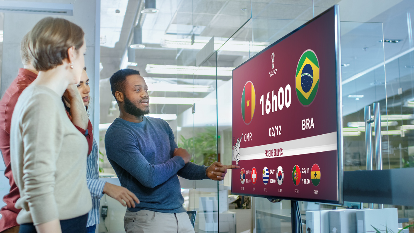 Widgets da Copa do Mundo de 2022 para TV Corporativa - B2 Midia