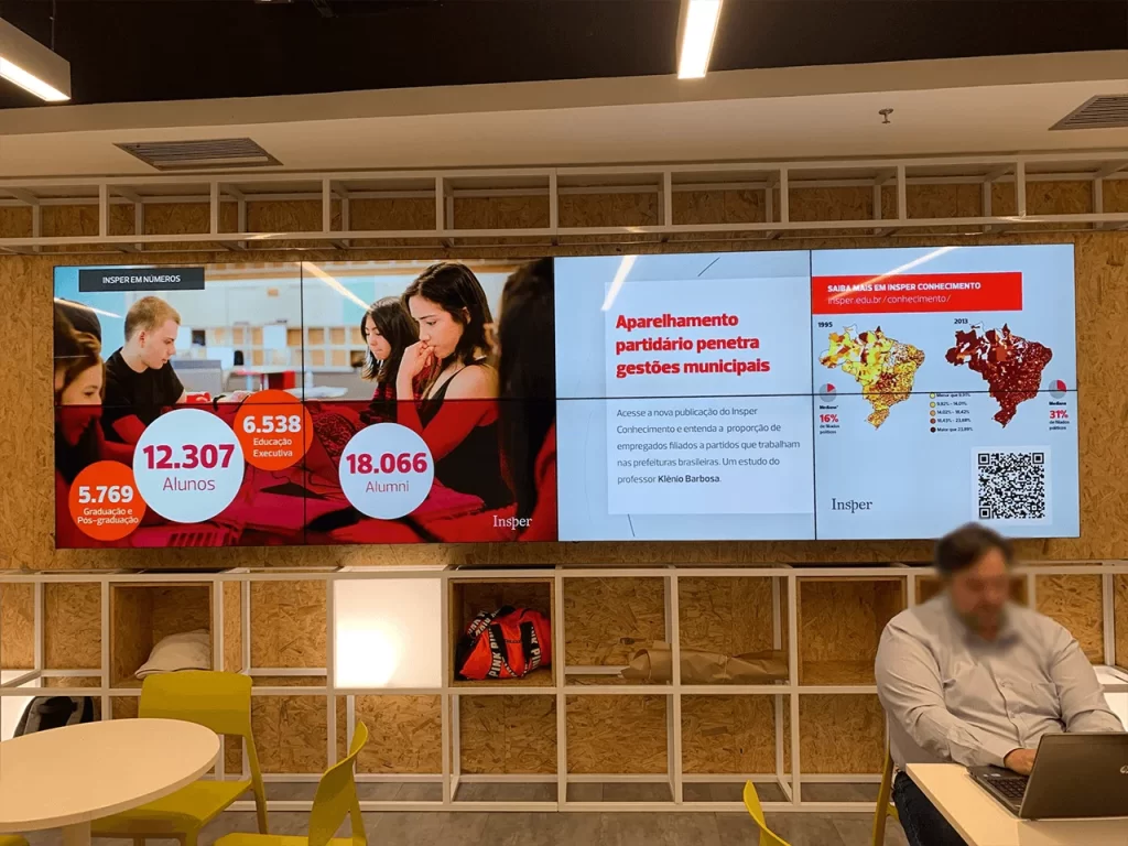 Painel Led para Solução de Digital Signage da B2 Mídia